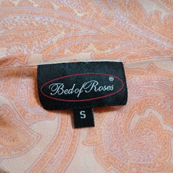Vintage Bed Of Roses Sheer Slip Size S Paisley Fairy Coquette Ballet Peach Women - Picture 6 of 10
